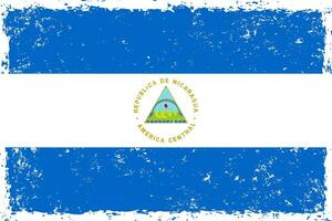 nicaragua flagga grunge bedrövad stil vektor