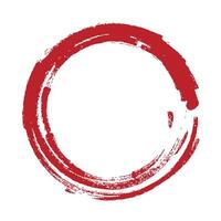 enso zen stroke röd cirkel japansk borsta symbol vektor illustration.
