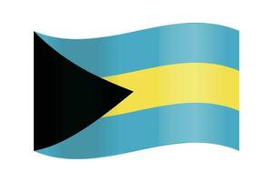 Bahamas nationell flagga i vektor