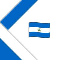 Nicaragua Flagge abstrakt Hintergrund Design Vorlage. Nicaragua Unabhängigkeit Tag Banner Sozial Medien Post. Nicaragua Illustration vektor