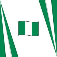 Nigeria Flagge abstrakt Hintergrund Design Vorlage. Nigeria Unabhängigkeit Tag Banner Sozial Medien Post. Nigeria Flagge vektor