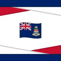 Cayman Inseln Flagge abstrakt Hintergrund Design Vorlage. Cayman Inseln Unabhängigkeit Tag Banner Sozial Medien Post. Cayman Inseln Vektor