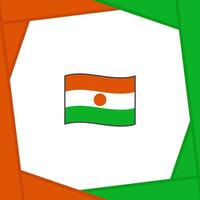 Niger Flagge abstrakt Hintergrund Design Vorlage. Niger Unabhängigkeit Tag Banner Sozial Medien Post. Niger Banner vektor