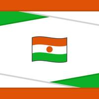 Niger Flagge abstrakt Hintergrund Design Vorlage. Niger Unabhängigkeit Tag Banner Sozial Medien Post. Niger Vektor