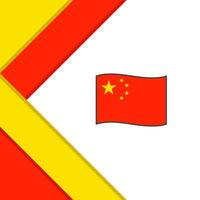 Kina flagga abstrakt bakgrund design mall. Kina oberoende dag baner social media posta. Kina illustration vektor