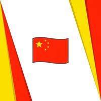 Kina flagga abstrakt bakgrund design mall. Kina oberoende dag baner social media posta. Kina flagga vektor