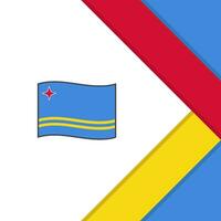 Aruba Flagge abstrakt Hintergrund Design Vorlage. Aruba Unabhängigkeit Tag Banner Sozial Medien Post. Aruba Karikatur vektor