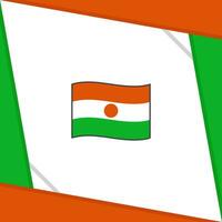 Niger Flagge abstrakt Hintergrund Design Vorlage. Niger Unabhängigkeit Tag Banner Sozial Medien Post. Niger Unabhängigkeit Tag vektor