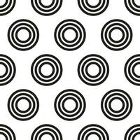 schwarz Kreise auf Weiß Hintergrund. abstrakt nahtlos Vektor Muster.