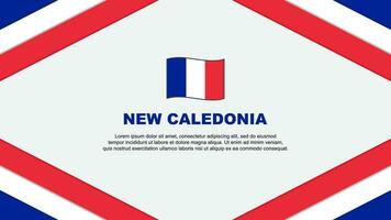ny Kaledonien flagga abstrakt bakgrund design mall. ny Kaledonien oberoende dag baner tecknad serie vektor illustration. ny Kaledonien mall