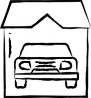 Garage Hand gezeichnet Vektor Illustration