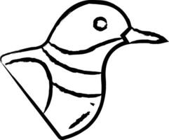 Killdeer Vogel Hand gezeichnet Vektor Illustration