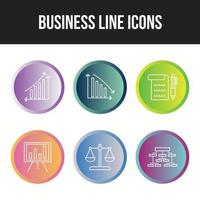 Schönes 6-Icon-Paket mit Business-Vektorsymbolen vektor