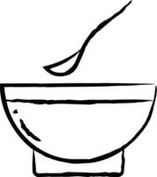 soppa hand dragen vektor illustration