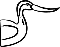 Avocet Vogel Hand gezeichnet Vektor Illustration