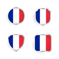 Frankreich Länderabzeichen und Etikettensammlung vektor