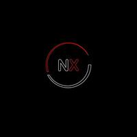 nx kreativ modern brev logotyp design mall vektor