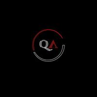 qa kreativ modern Briefe Logo Design Vorlage vektor