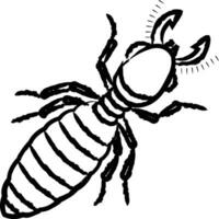 termit hand dragen vektor illustration