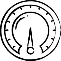 Tachometer Hand gezeichnet Vektor Illustration