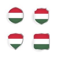 Ungerns landmärke och etikettsamling vektor