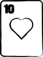 hjärtan kort hand dragen vektor illustration