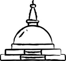 stupa Hand gezeichnet Vektor Illustration