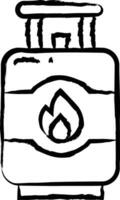 Gas Zylinder Hand gezeichnet Vektor Illustration