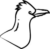 Straßenläufer Vogel Hand gezeichnet Vektor Illustration