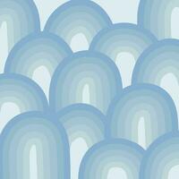 hand dragen vektor illustration av abstrakt pastell blå häftig regnbåge Vinka bakgrund. mall för baner, begrepp design, social media, annonser, presentationer, affisch, bakgrund, skriva ut