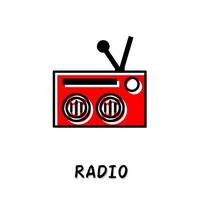 Radio Symbol Vektor Illustration. Lager Vektor.