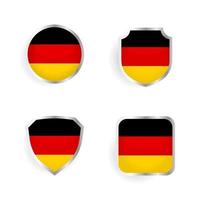 tysklands landmärke och etikettsamling vektor