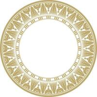 Vektor golden runden ägyptisch Ornament. endlos Kreis, Ring von uralt Ägypten. geometrisch afrikanisch Rahmen