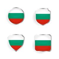 Bulgarien Länderabzeichen und Etikettenkollektion vektor