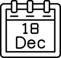 december 18 vektor ikon