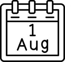August 1 Vektor Symbol