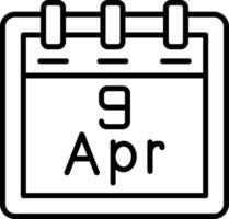 April 9 Vektor Symbol