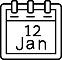 Januar 12 Vektor Symbol