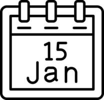 januari 15 vektor ikon