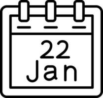 Januar 22 Vektor Symbol