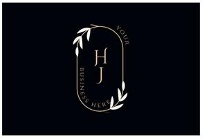 hj Vektor Logo mit Hochzeit Zeremonie zum branding Design