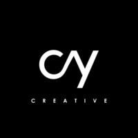 cy brev första logotyp design mall vektor illustration