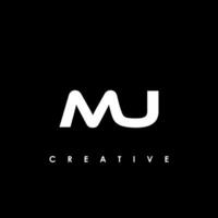 mu Brief Initiale Logo Design Vorlage Vektor Illustration