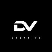 dv Brief Initiale Logo Design Vorlage Vektor Illustration