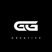 gg Brief Initiale Logo Design Vorlage Vektor Illustration