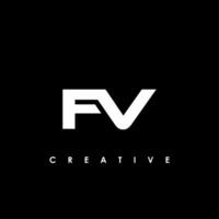 fv Brief Initiale Logo Design Vorlage Vektor Illustration