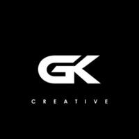 gk Brief Initiale Logo Design Vorlage Vektor Illustration