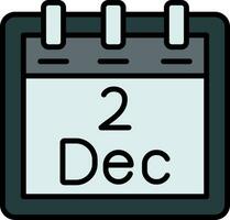 Dezember 2 Vektor Symbol