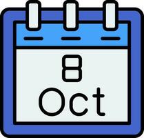 Oktober 8 Vektor Symbol