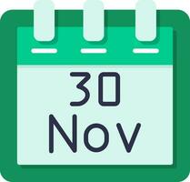 november 30 vektor ikon